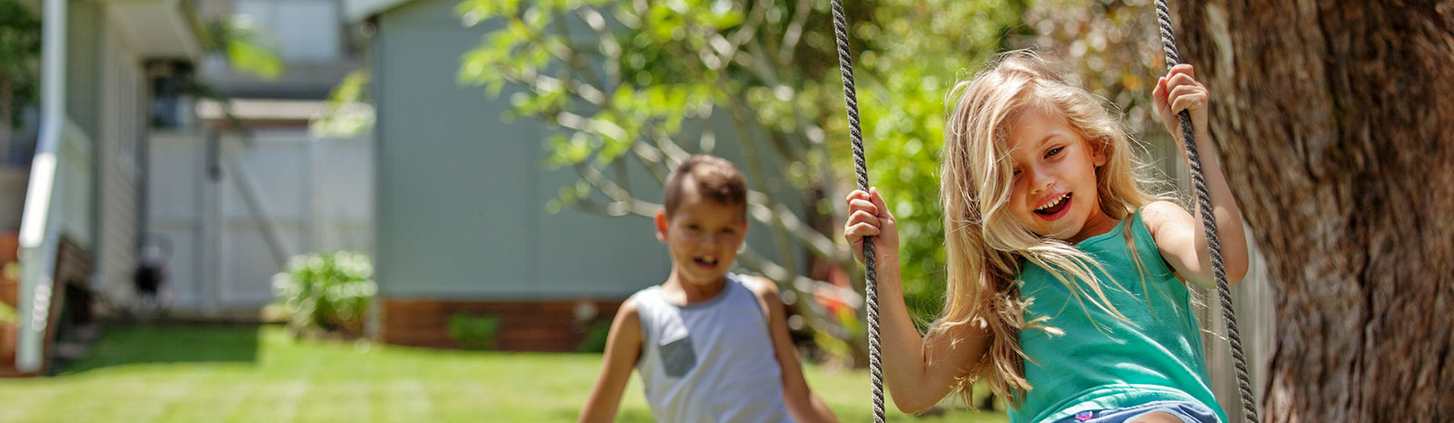 children swinging